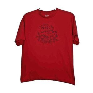 In N Out Burger Men's XL Short Sleeve T Shirt Hawaii 1095 Club Floral Red